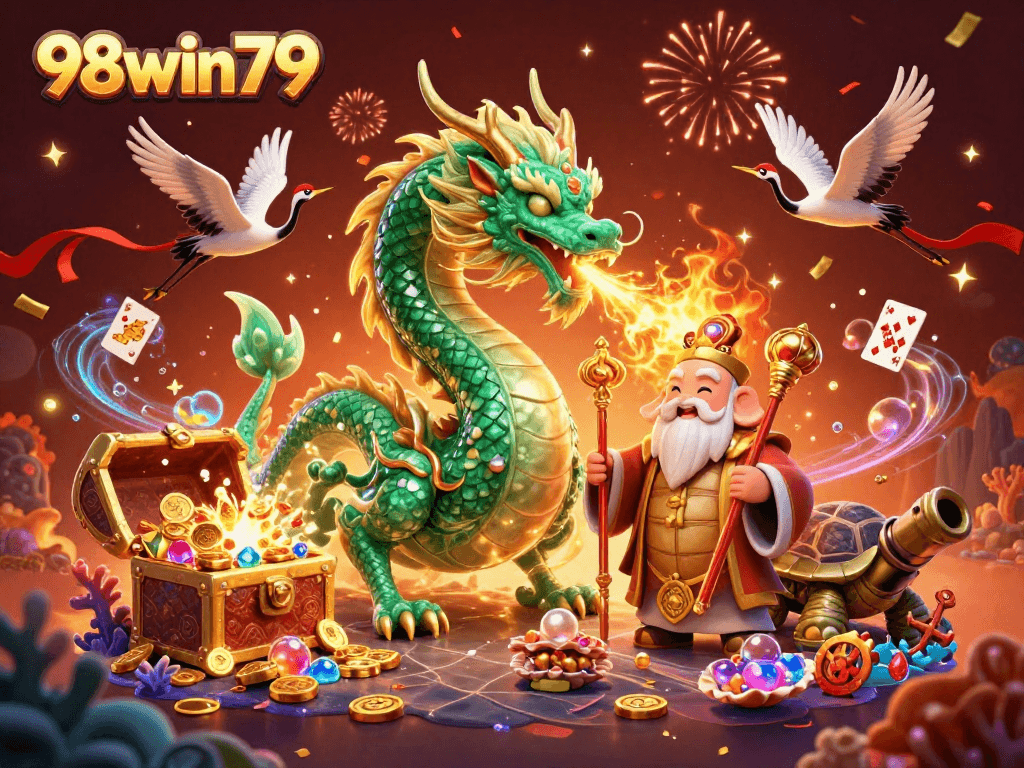 Experience exciting gameplay with 98win79, featuring vibrant casino characters and stunning visual elements.