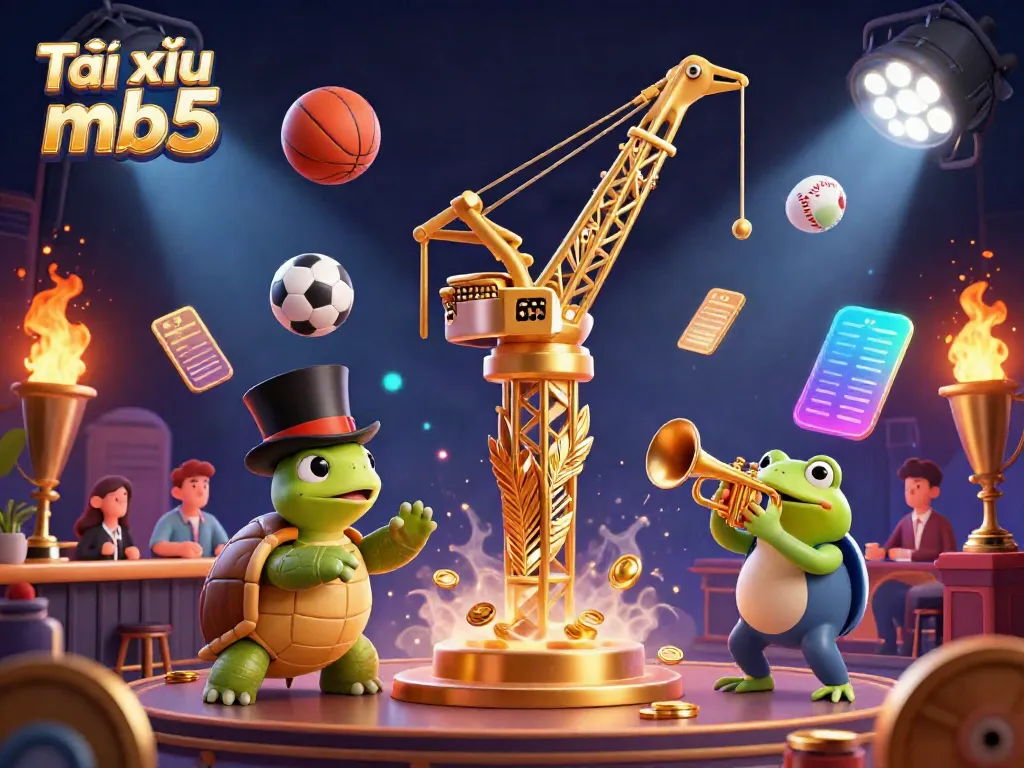 Join the vibrant excitement at Tài xỉu mb5 as a turtle in a top hat interacts with lively characters at a speakeasy bar.