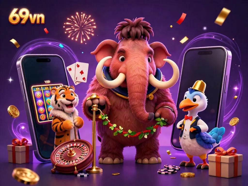 Experience the vibrant 69vn casino atmosphere with our dynamic characters and exciting gaming elements.