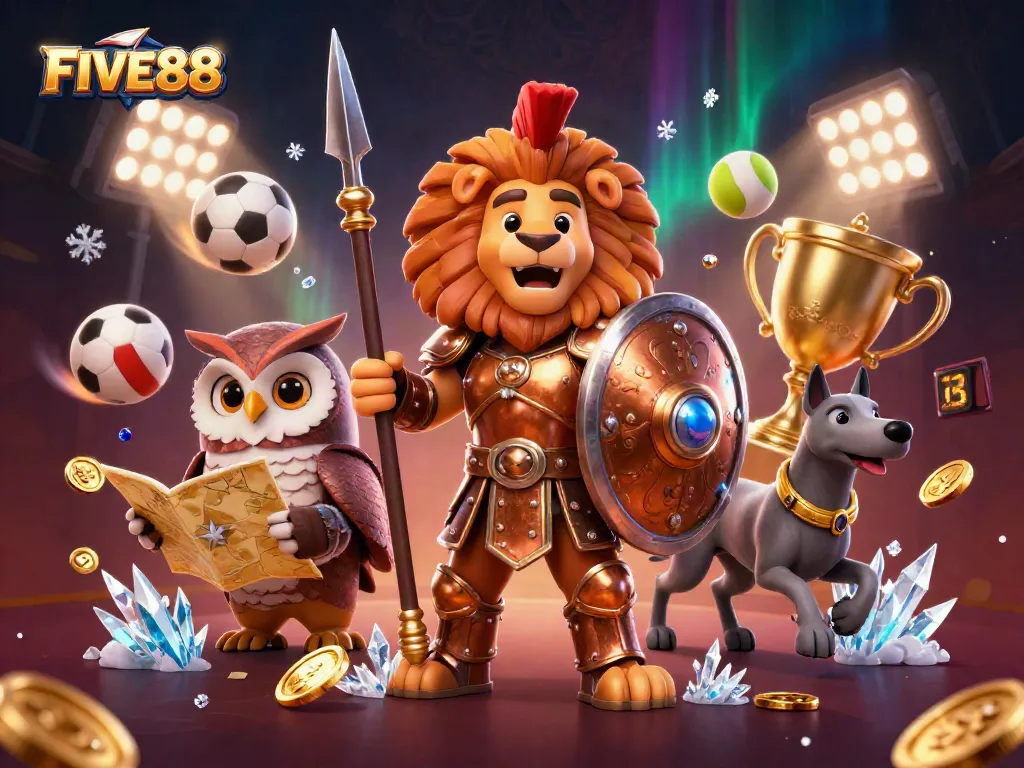 Experience thrilling action at FIVE88 with dynamic sports elements and captivating characters.