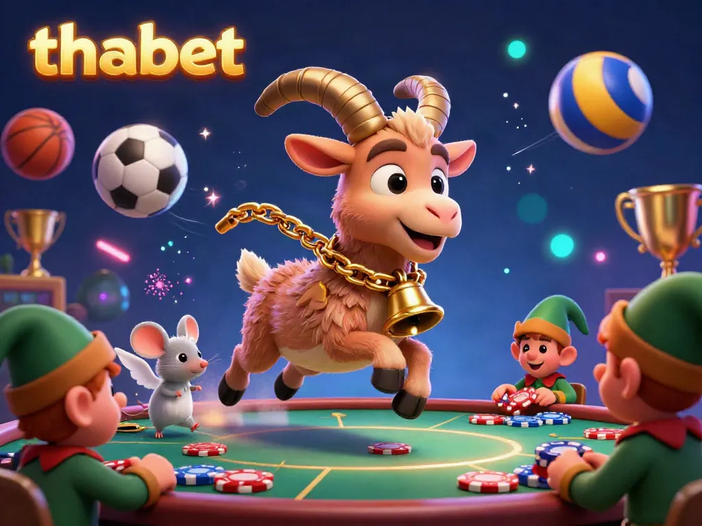 Experience thrilling gameplay at Thabet with a dynamic casino scene featuring gambling antics and vibrant energy.