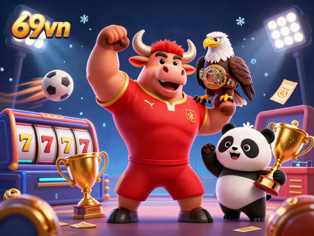 Experience casino excitement with the engaging characters of 69vn in an energetic gaming scene.