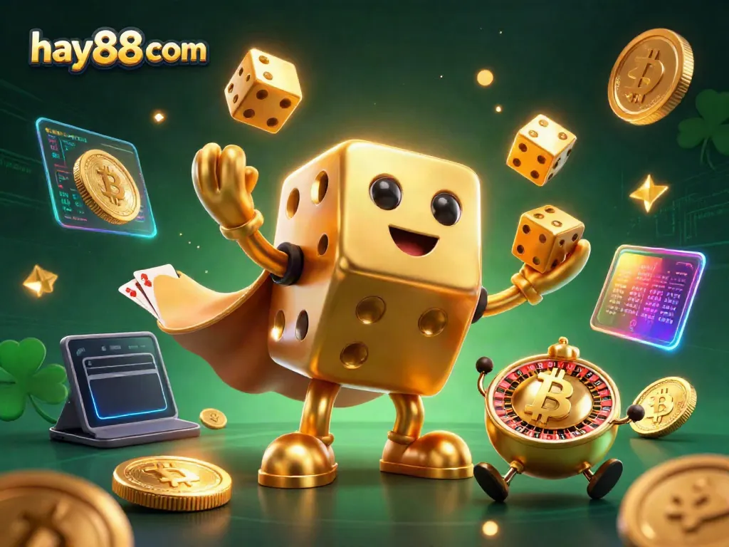 Experience thrilling wins at hay88 com with dynamic 3D casino characters, golden dice, and crypto elements.