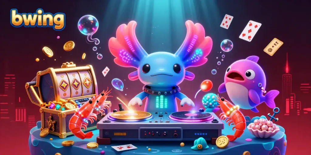 Experience the thrill of bwing with lively characters at an engaging casino scene filled with dynamic game elements.