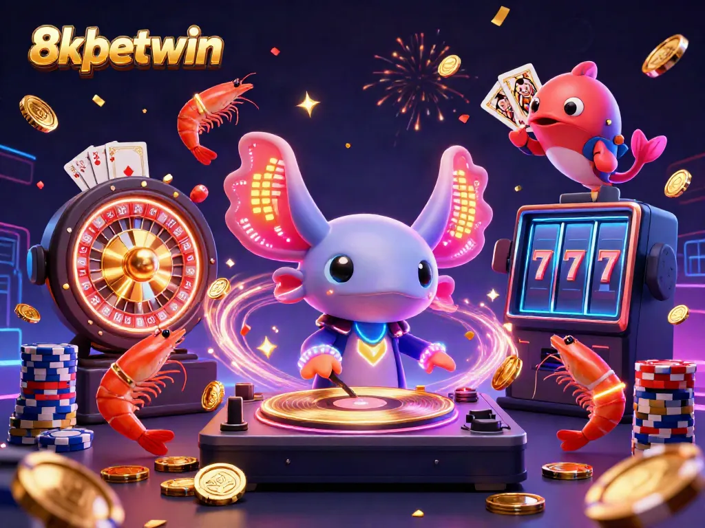 Experience stunning wins with 8xbetwin in a vibrant underwater casino atmosphere featuring a DJ and animated sea creatures.