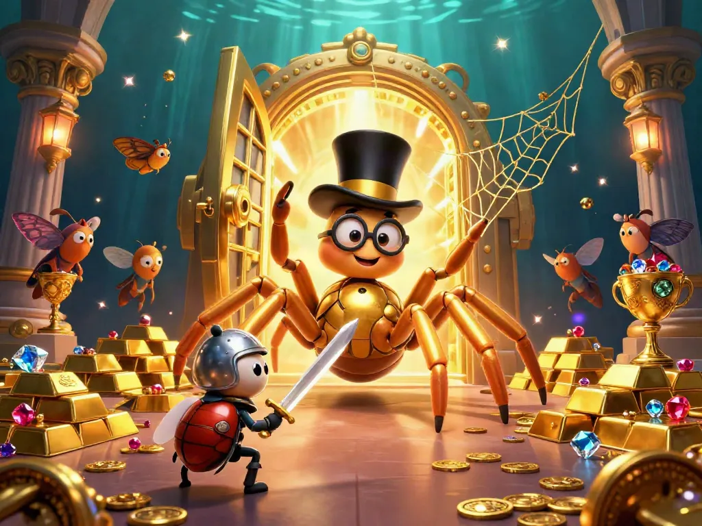 Engage with thrilling KK55 gameplay in a vibrant 3D casino world of golden treasures.