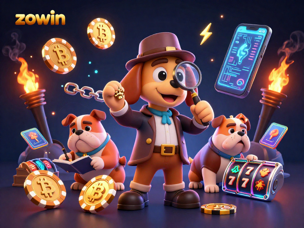 Play and win big with Zowin as the detective and Watson investigate treasure clues.