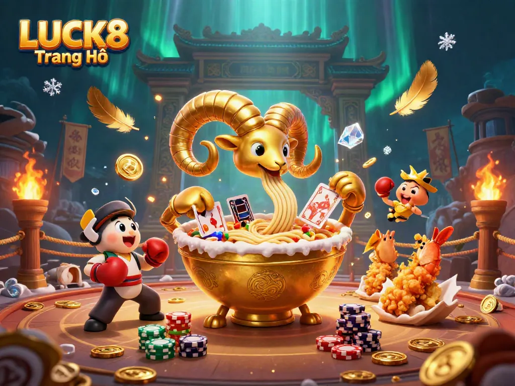 LUCK8 Trang Chủ showcases vibrant characters in a thrilling casino scene filled with action and excitement.